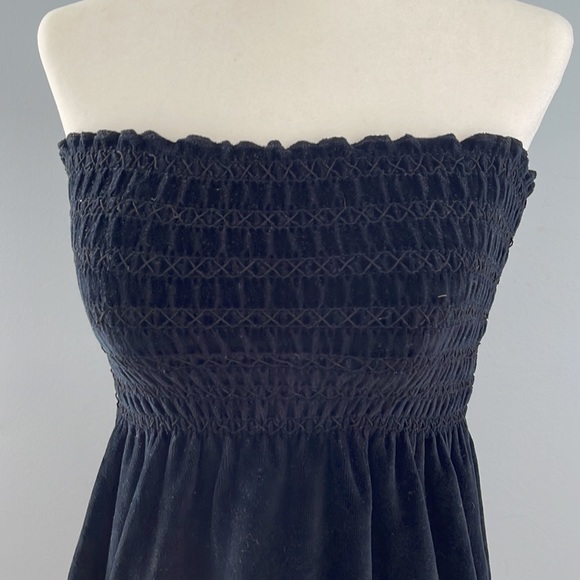 Juicy Couture Dresses Juicy Couture Velour Strapless Smocked Dress